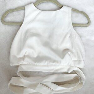 NWT Abaday New Cream Women's Cut Out Crop Top Size Small